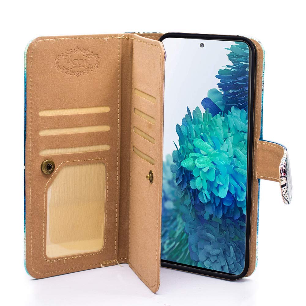 iPhone 12 Pro Max Leather Wallet Case - Paris Tower Design with Multi Card Slots, Flip Cover & Wrist Strap | Slim Protective Phone Cover for Women & Men | Perfect for Travel, Shopping & Everyday Use