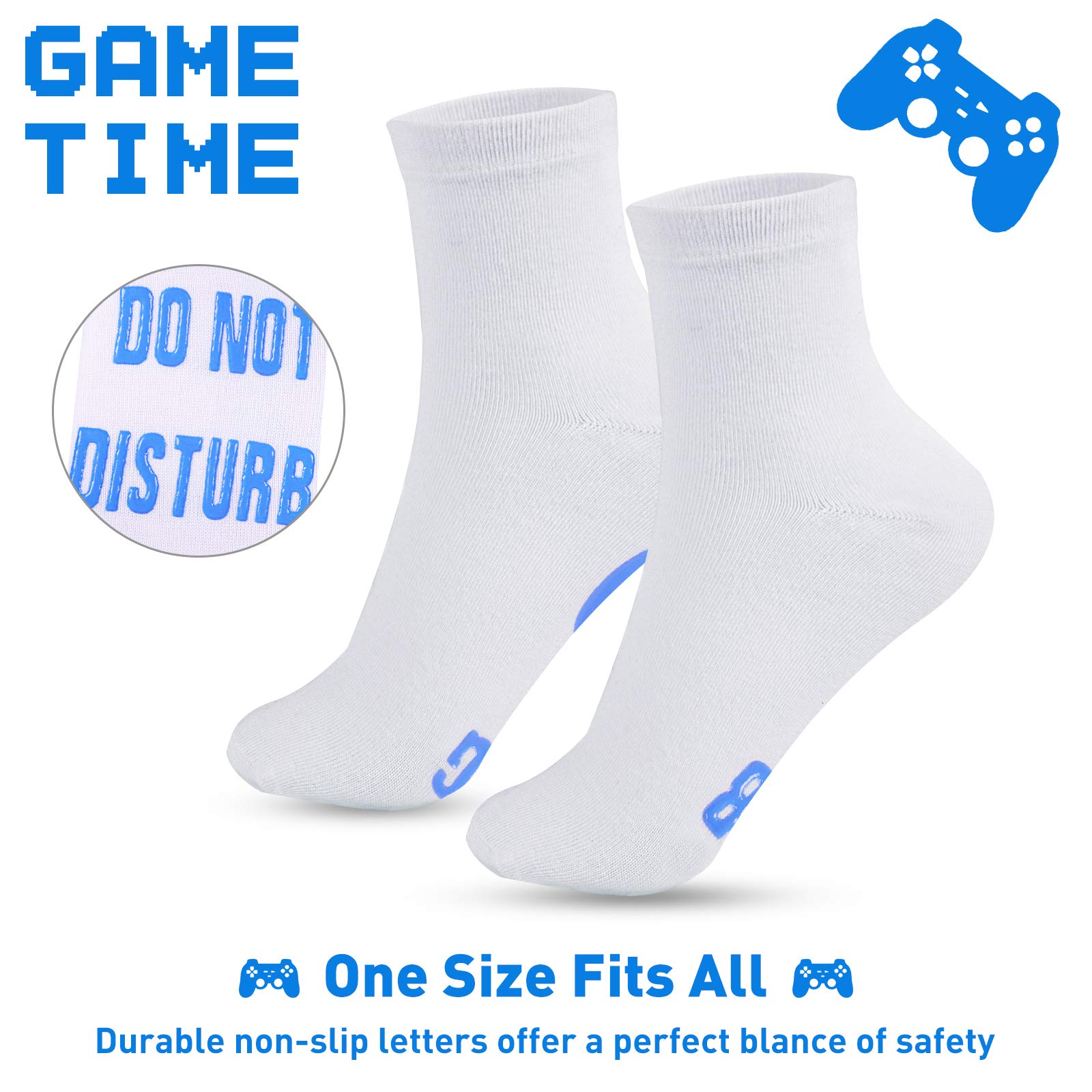 QAPIZM Do Not Disturb I'm Gaming Socks for Men - Funny Valentine's Day Gifts for Boyfriend, Dad, Husband & Gamer - Cool Novelty Socks for Video Game Lovers - Perfect for Gaming Sessions, Birthday Presents & Casual Wear