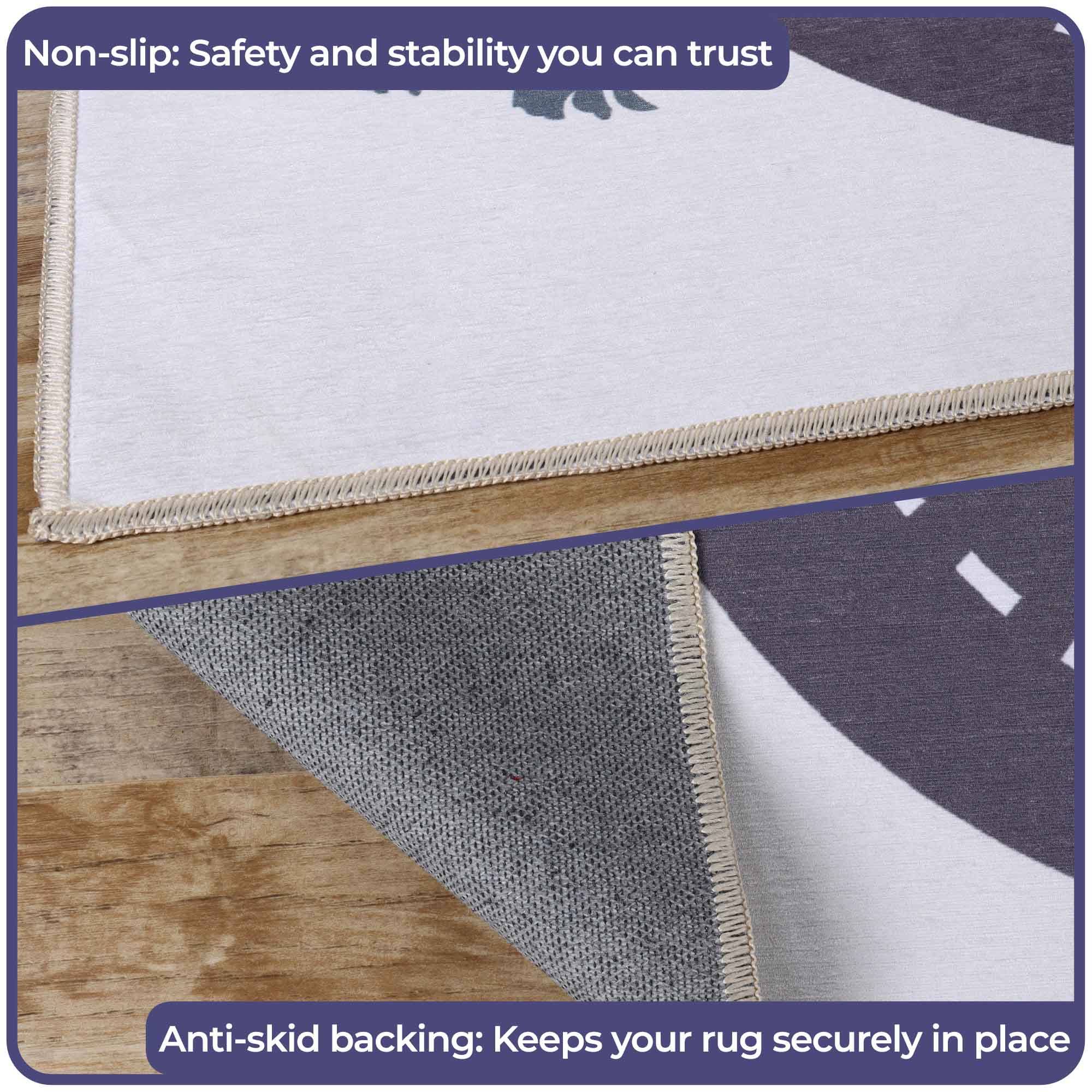 Non-Slip Kids Playroom Rug - Washable Nursery Carpet for Indoor Play Areas | Safe & Soft Floor Mat for Toddlers & Children's Rooms