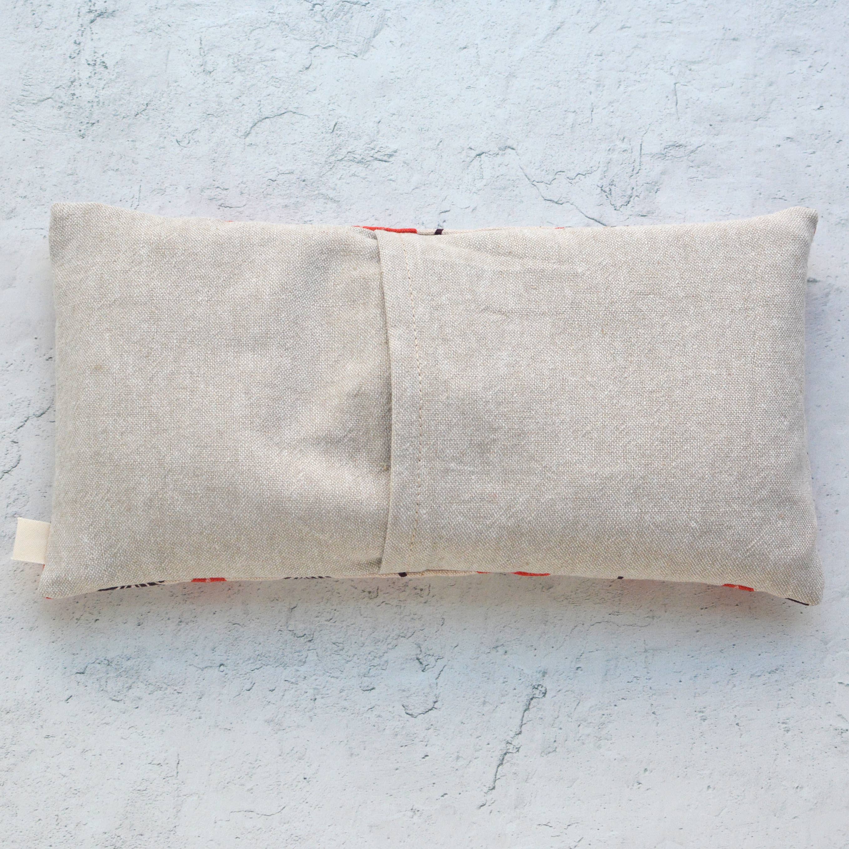 Weighted Eye Pillow for Sleep & Relaxation - Giant Strawberries Design in Natural Canvas - Perfect for Yoga, Meditation, Travel & Stress Relief