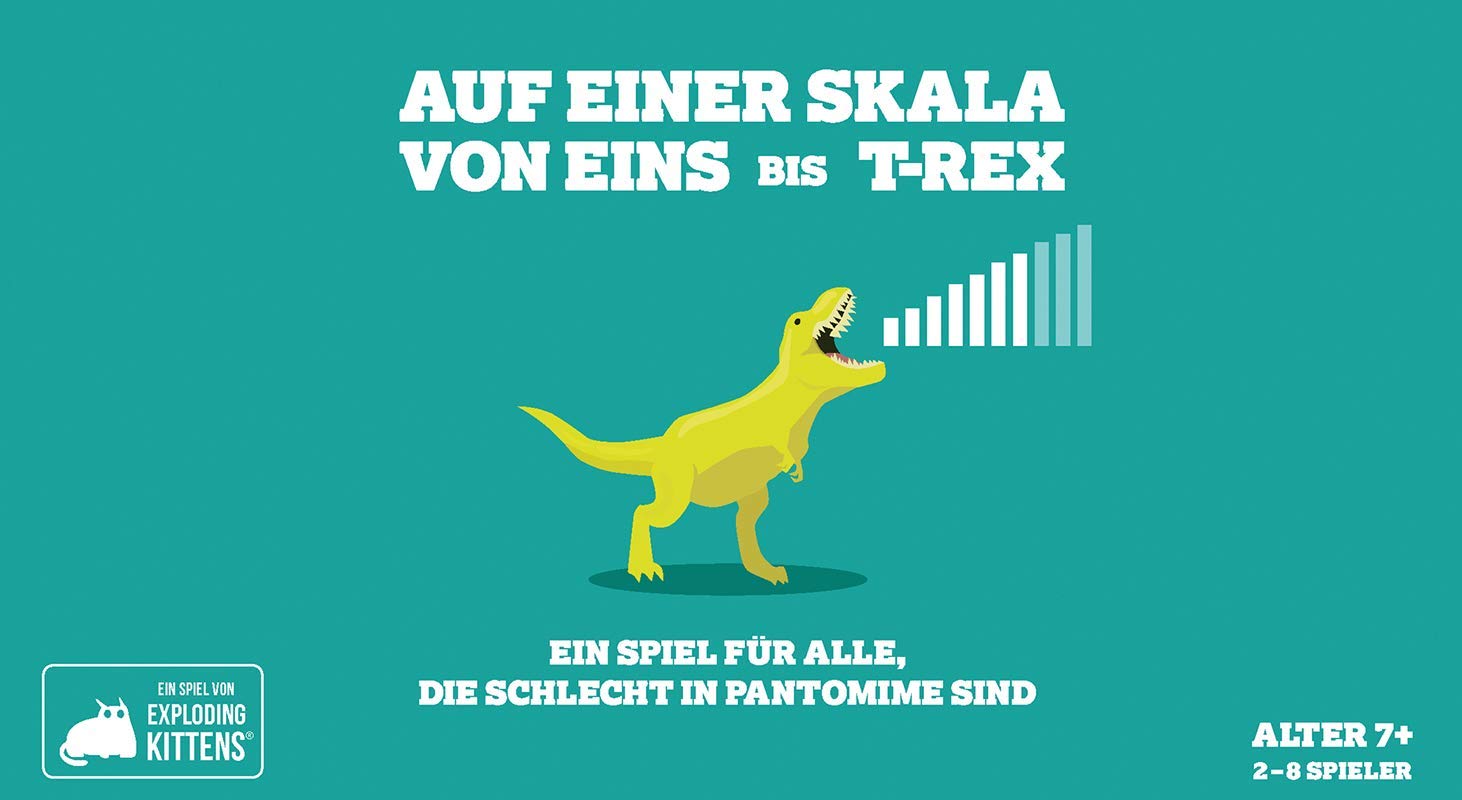 On a Scale from One to T-Rex - Hilarious Party Card Game by Asmodee | Fun Family & Friends Group Game Night | German Board Game for Adults & Teens