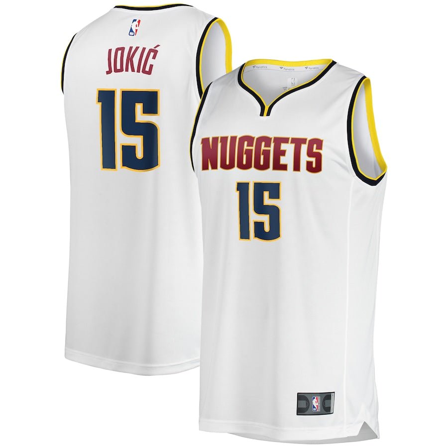 Denver Nuggets Nikola Jokic White Fanatics Authentic NBA Basketball Jersey - Perfect for Game Day, Fan Events & Sports Collectibles