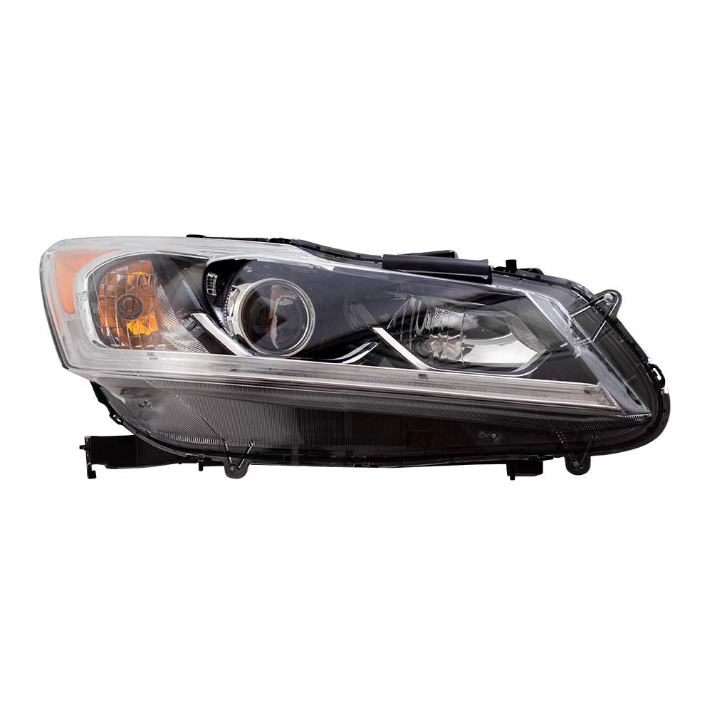 Brock Replacement Passenger Halogen Headlight for 2016-2017 Honda Accord Sedan - Perfect for Night Driving & Enhanced Visibility