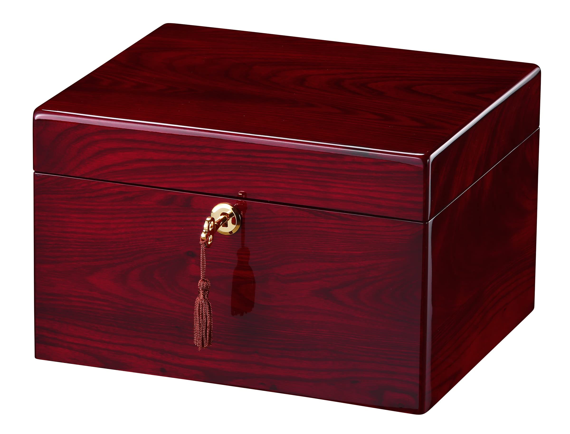 Howard Miller Devoration Rosewood Hall Urn Box 800-100 - Premium Rosewood Finish, Solid Hardwood & Veneer Construction, Velvet-Lined Interior with Brass Key - Elegant Wooden Keepsake Storage Box for Ashes, Jewelry, or Memorabilia - Perfect for Home Display, Funeral Services, and Cherished Memories