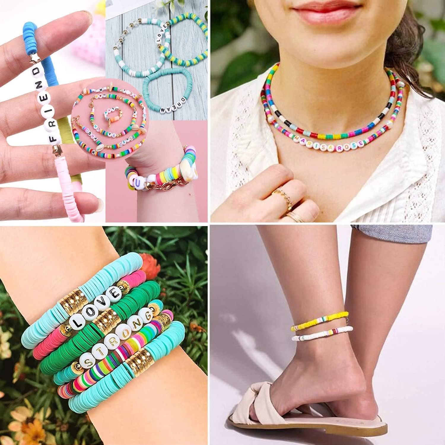 **Sugarglow Kids Beads Craft Kit - DIY Jewelry Making Set with Loose Beads for Bracelets, Necklaces, Earrings & Rings - Multicolor 7x4mm (Perfect for Birthday Gifts, Party Favors & Creative Play)**