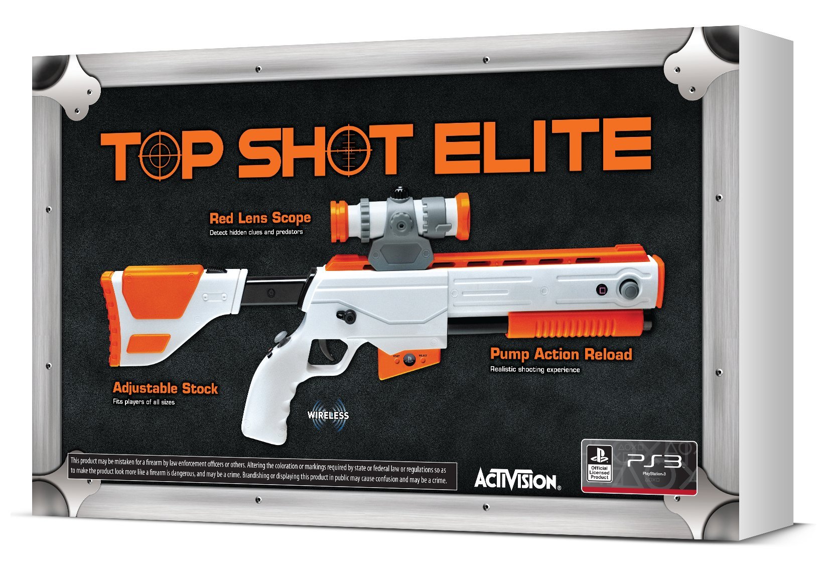 Cabela's Top Shot Elite Firearm Controller for PlayStation 3 - Realistic Shooting Game Accessory for Hunting & Action Games - Perfect for Home Entertainment & Arcade-Style Gaming