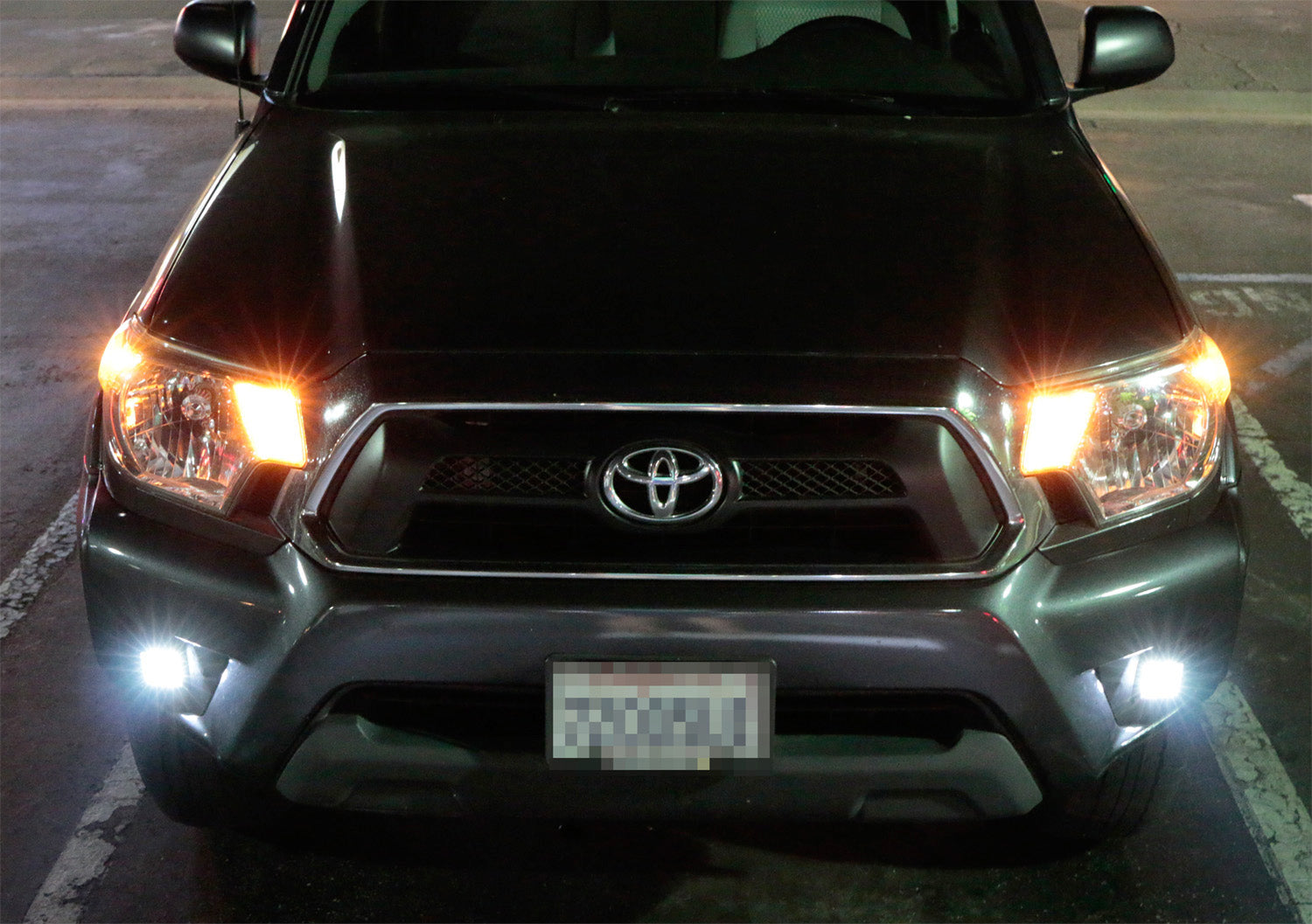 40W CREE Cubic LED Fog Lights with Mounting Bracket, Bezel & Wiring Kit - Compatible with 2012-2015 Toyota Tacoma | Off-Road, Night Driving & Foggy Weather Use