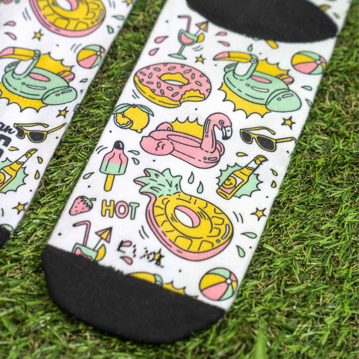 American Socks Signature Mid High Socks for Women & Men - Comfortable Pool Party Crew Socks for Swimming, Beach & Summer Activities