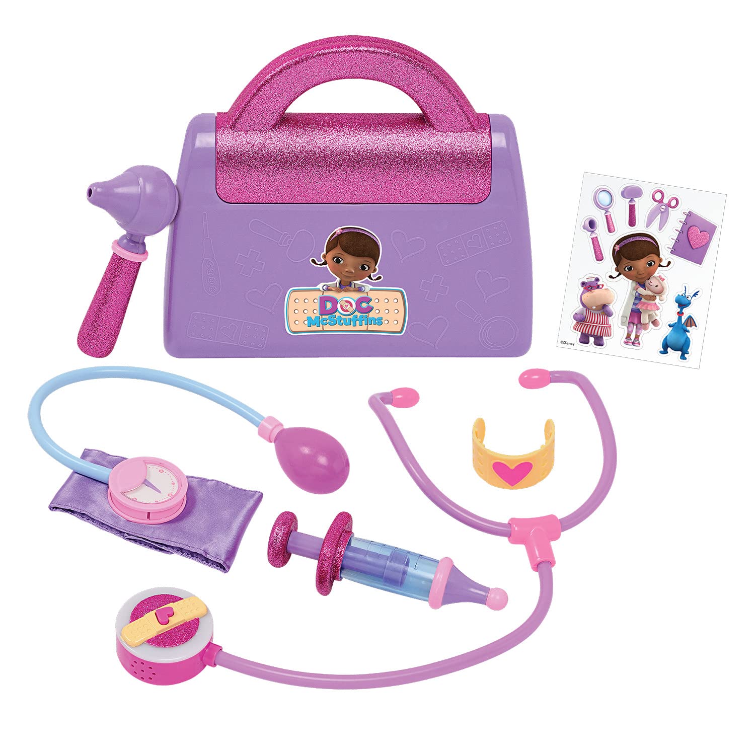 Doc McStuffins Doctor's Bag Set - Pretend Play Medical Kit for Kids with Stethoscope & Toy Tools | Perfect for Role Play, Birthday Gifts & Preschool Learning Activities
