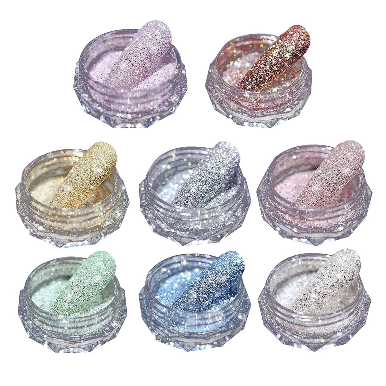 Sparkling Diamond Nail Kit - Laser Reflective Dip Powder for Summer Colors | Super Bright Nail Art for Party & Nightclub | Manicure Decor for Special Occasions & Events