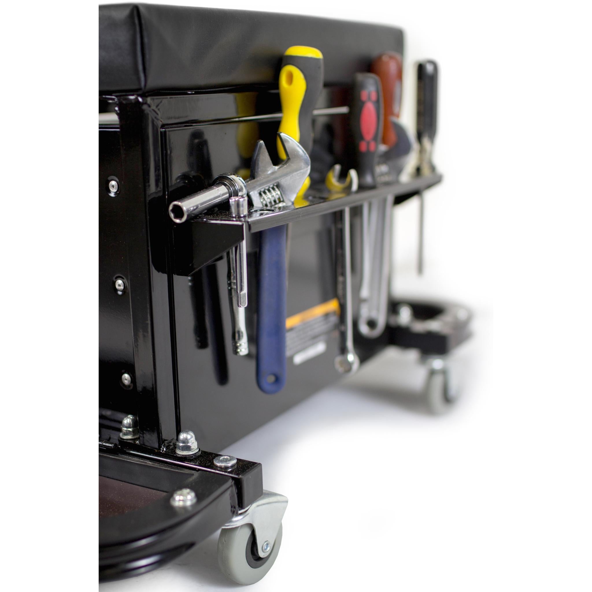 WEN GG1350 350 lb Capacity Rolling Tool Chest with Glider Seat - Perfect for Garage Organization & Workshop Storage