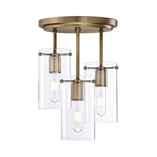 Vintaged Brass / Clear Glass