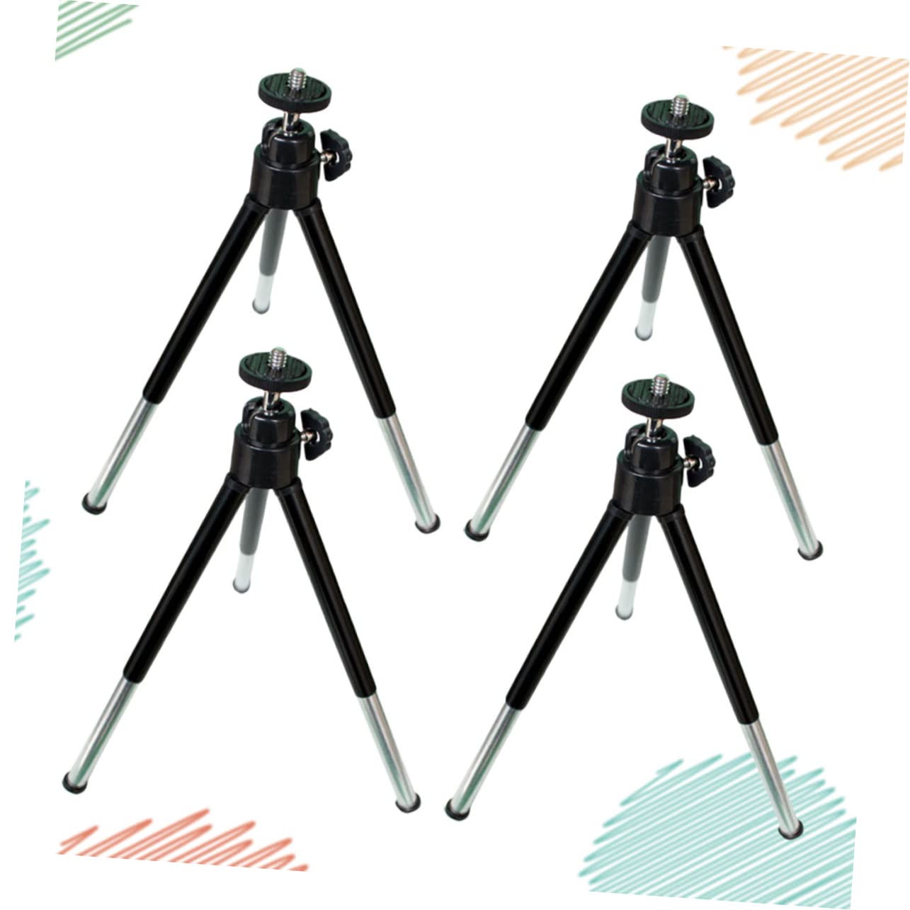 Jojofuny 8-Piece Adjustable Phone Stand Tripod Kit - 3-Position Telescopic Phone Holder for Desk, Photography & Video - Perfect for Streaming, Vlogging, and Hands-Free Viewing