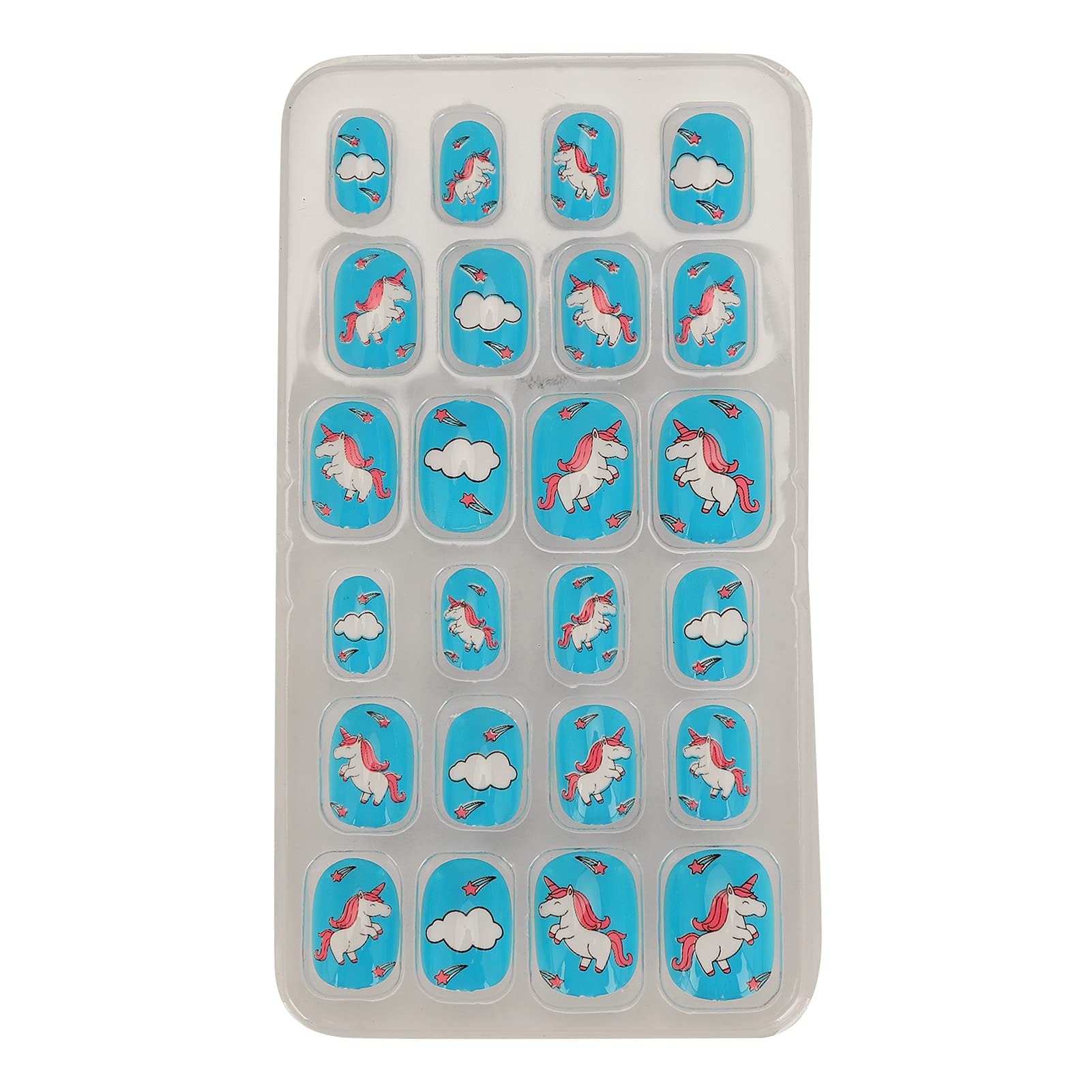 Colorful Cartoon Press On Nails for Kids - DIY False Nails with Beautiful Shiny Designs for Girls | Perfect for Home, Nail Salon & Professional Nail Technicians | Birthday Parties, Playdates & Special Occasions