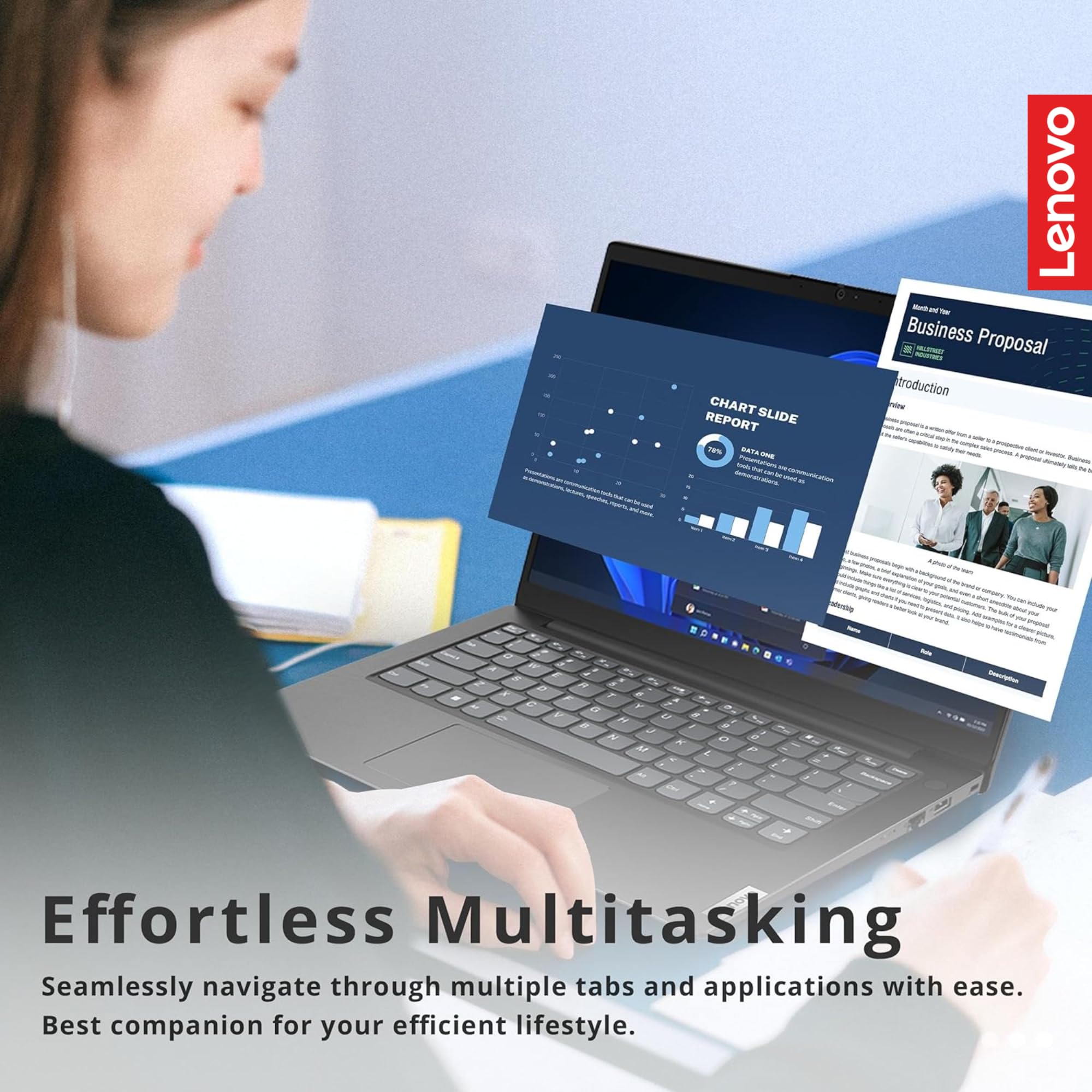 Lenovo V14 Gen-4 Business Laptop - AMD Ryzen 5 7520U, 14