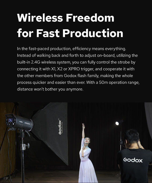 Godox QT600III 600Ws Studio Flash Monolight - Professional Photography Lighting for Portraits, Product Shots & Commercial Use