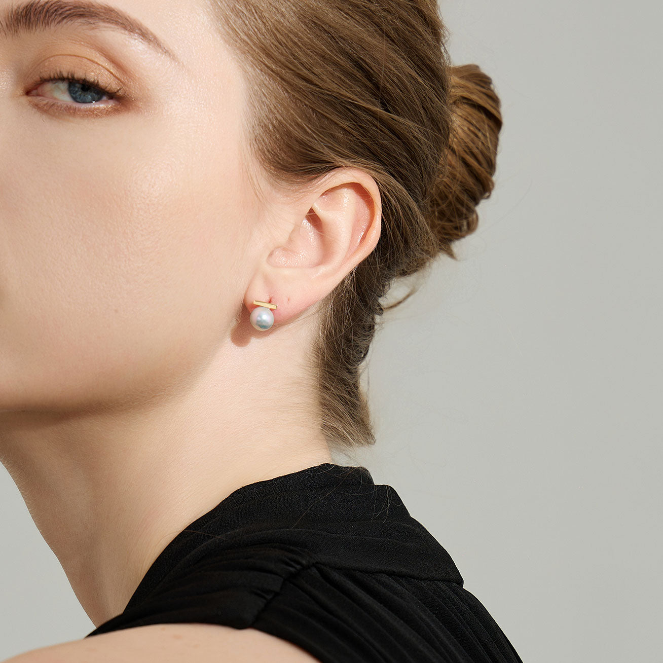 18K Gold Akoya Pearl Earrings - AAA Grade Silver White Pearls for Women | Elegant Jewelry Gift for Wedding, Anniversary & Special Occasions