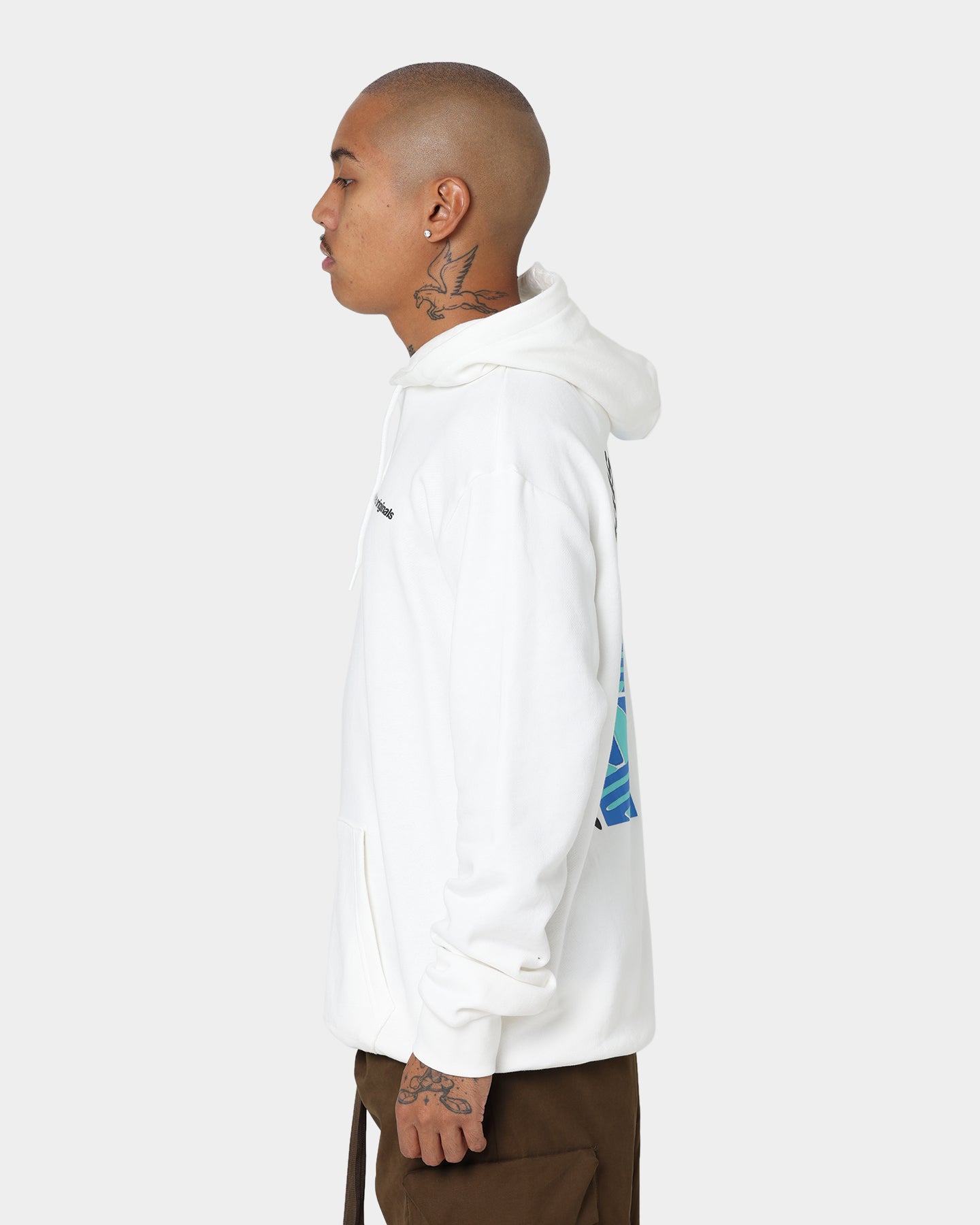 Adidas Yung Z Hoodie Core White - Men's Casual Pullover Sweatshirt for Streetwear & Gym | Perfect for Everyday Wear & Outdoor Activities