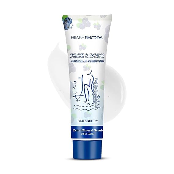Exfoliating Face & Body Scrub Gel for Women - Gentle Skin Cleanser to Remove Dead Skin Cells, Dirt & Oil - 100ml | Perfect for Daily Skincare Routine & Spa Treatment at Home