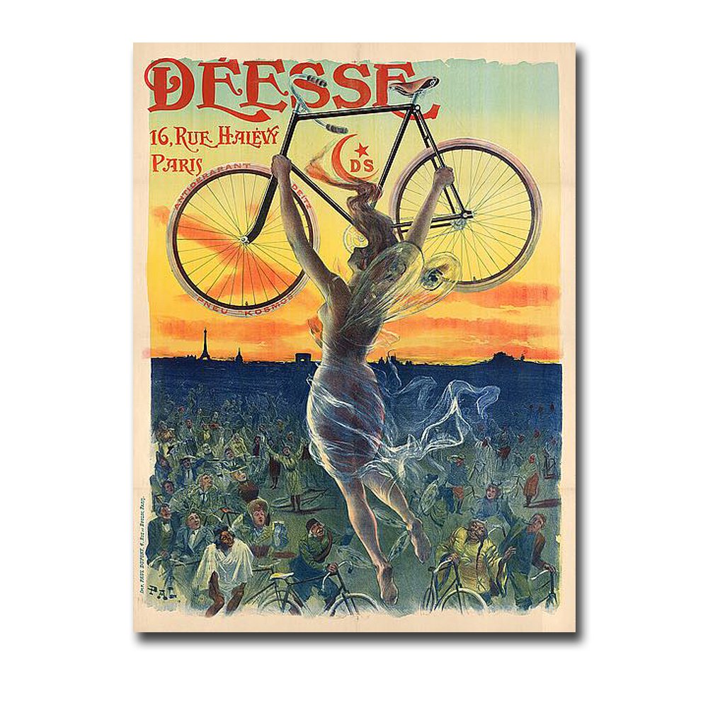 Déesse Cycles by Jean de Paleologu (PAL) Premium Gallery-Wrapped Canvas Giclee Art Print - Ready to Hang Wall Decor for Living Room, Bedroom & Office