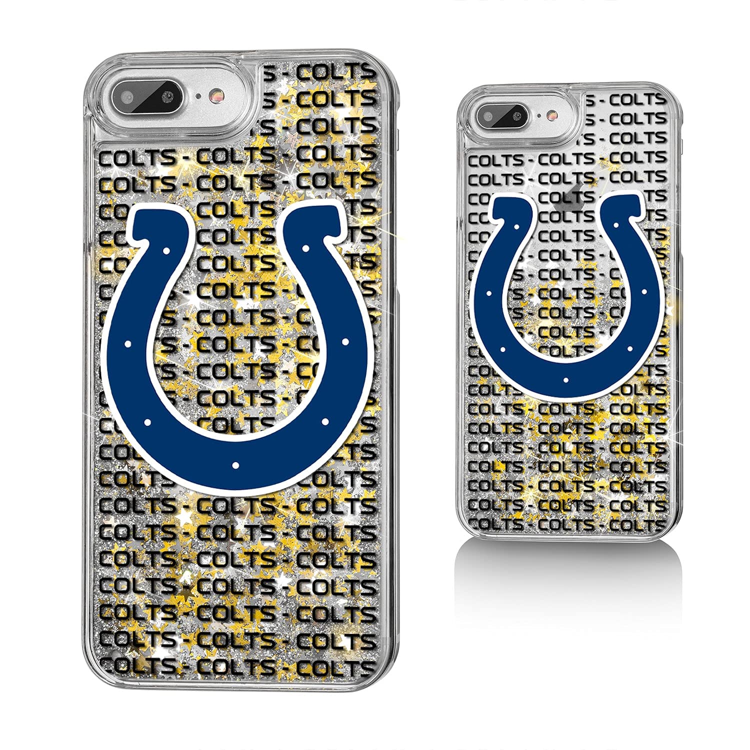 Indianapolis Colts Glitter iPhone Case - Durable Protective Cover with Text Backdrop Design for iPhone 11/12/13/14/15 - Perfect for Game Day, Fan Gifts & Showcasing Team Spirit