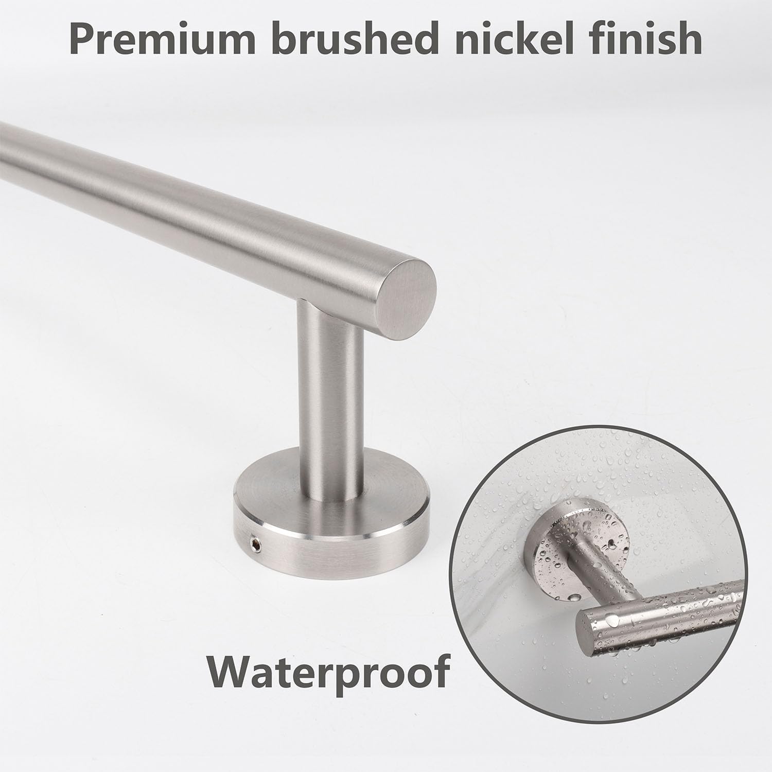 Premium TocTen 9-Inch Stainless Steel Towel Holder - Thickened SUS304 Brushed Nickel Wall Mounted Bathroom Towel Ring for Hand & Kitchen Towels - Durable & Rustproof for Home, Spa, or Gym Use