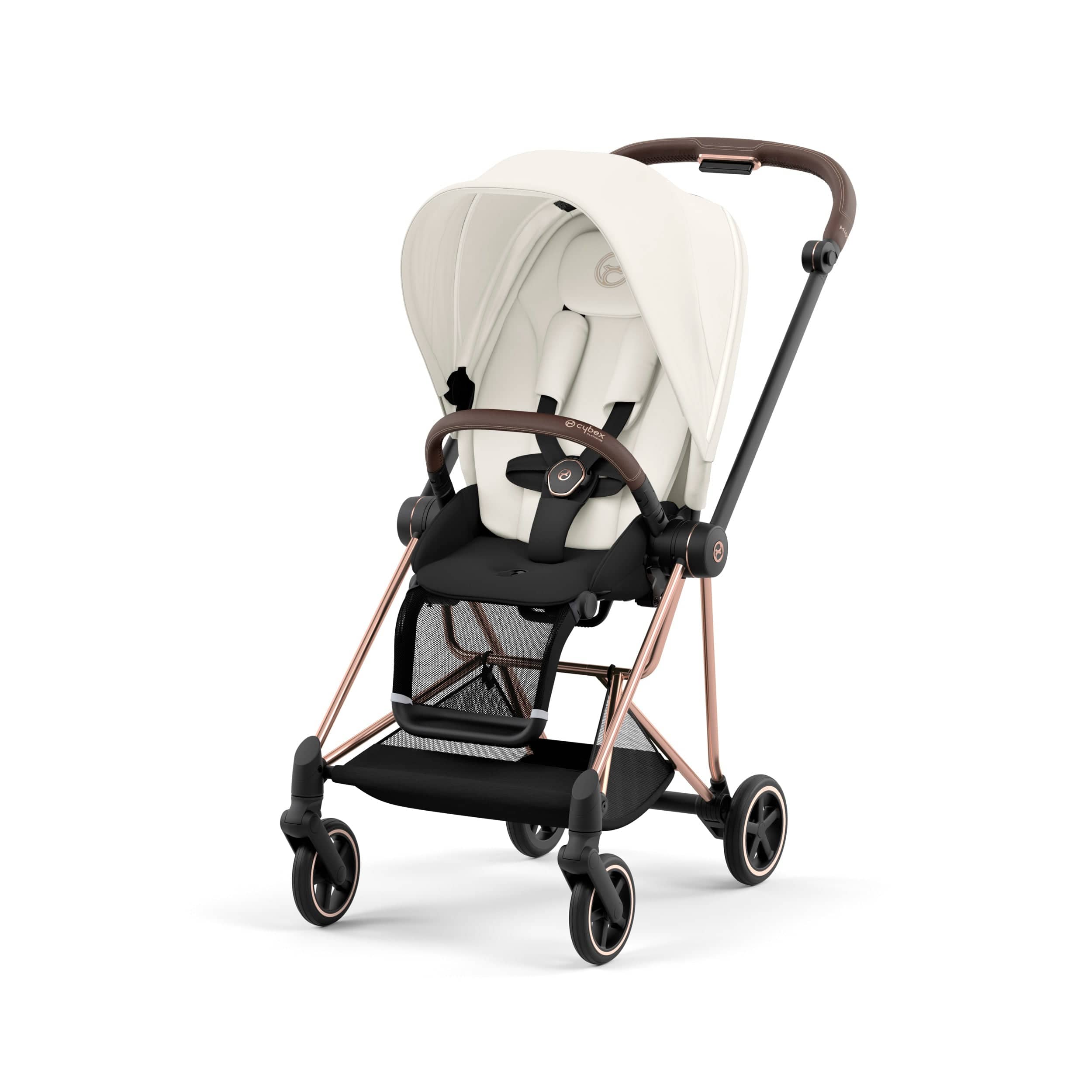 Cybex Mios 3 Complete Stroller - Rose Gold & Brown Luxury Baby Stroller with Reversible Seat | Perfect for Urban Travel, Shopping & Family Outings