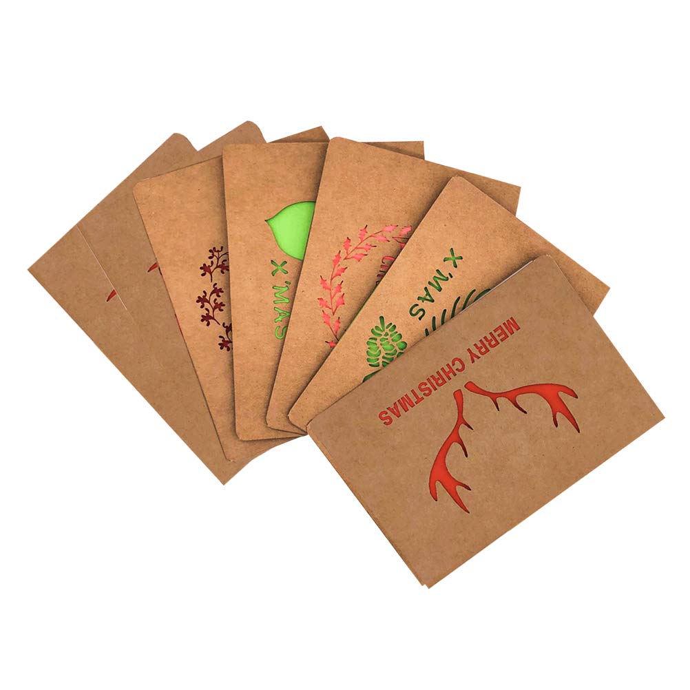 22Pcs Vintage Hollow-Out Greeting Cards Set - Creative Blessing Cards for Christmas, Birthday, Thank You & Special Occasions - Random Style Cabilock Cards for DIY Scrapbooking & Gift Wrapping