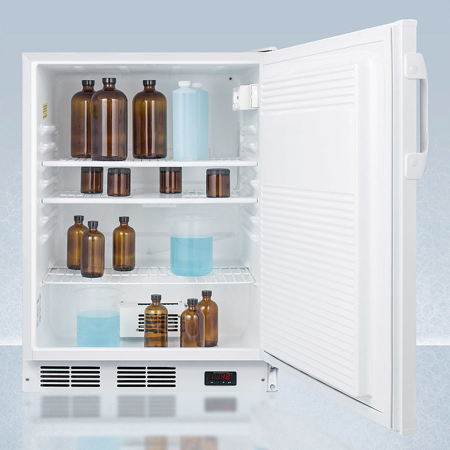 Accucold 24-Inch Wide ADA Compliant All Refrigerator with Probe Hole - Commercial Grade, Energy Efficient, NSF Certified for Restaurants, Cafes & Food Service Businesses