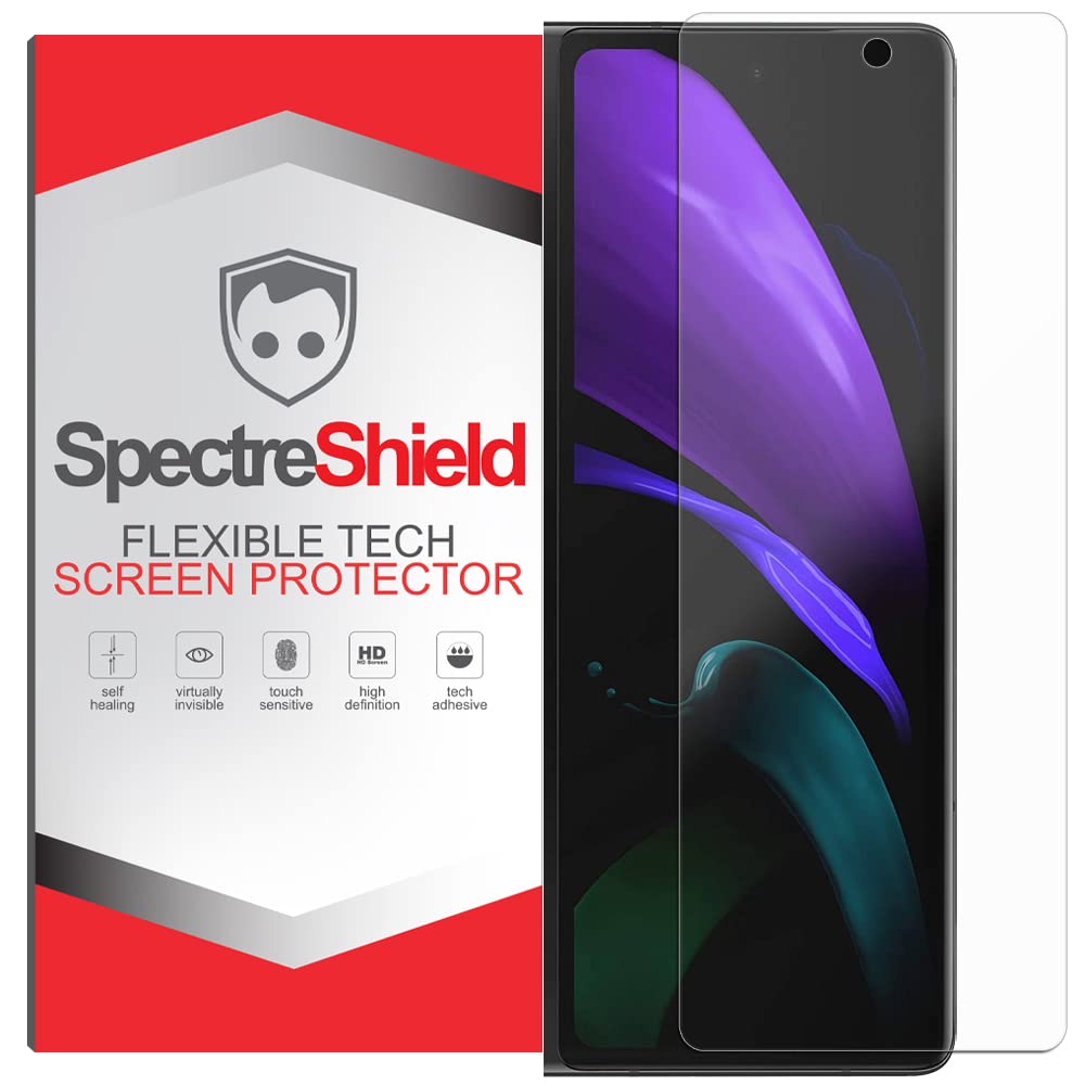 Spectre Shield Flexible TPU Screen Protector for Samsung Galaxy Z Fold 2 - Case Friendly, Full Coverage Clear Film (Outside Screen Only) | Perfect for Daily Use, Travel & Business Protection