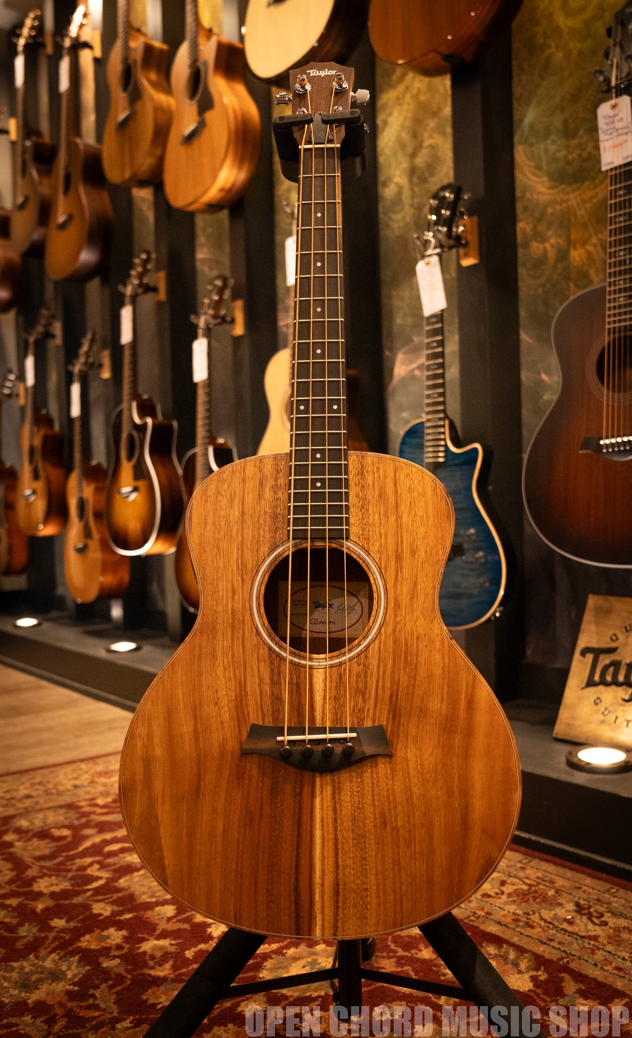 Taylor GS Mini e Koa Bass Acoustic Guitar - Premium Hawaiian Koa Wood, Electronics Included - Perfect for Travel, Camping & Small Performances (Serial: 2202274261)