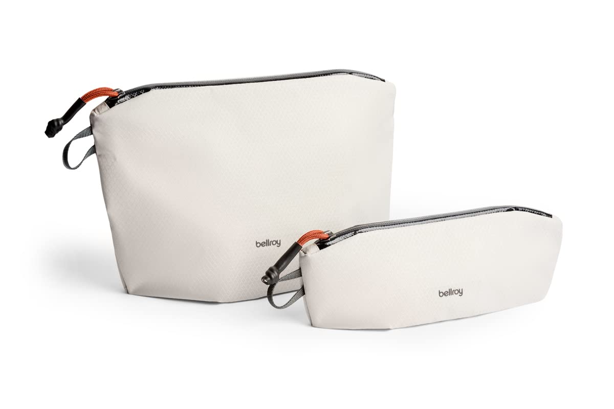 Bellroy Lite Pouch Duo - Lightweight Pencil Case & Organizer Pouch in Chalk | Perfect for School, Office & Travel Essentials Storage