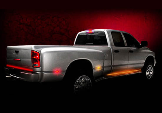 4pc Smoked Lens LED Fender Bed Side Marker Lights (Amber + Red) for Dodge RAM HD - Durable Waterproof Truck Accessories for Night Driving & Off-Road Safety