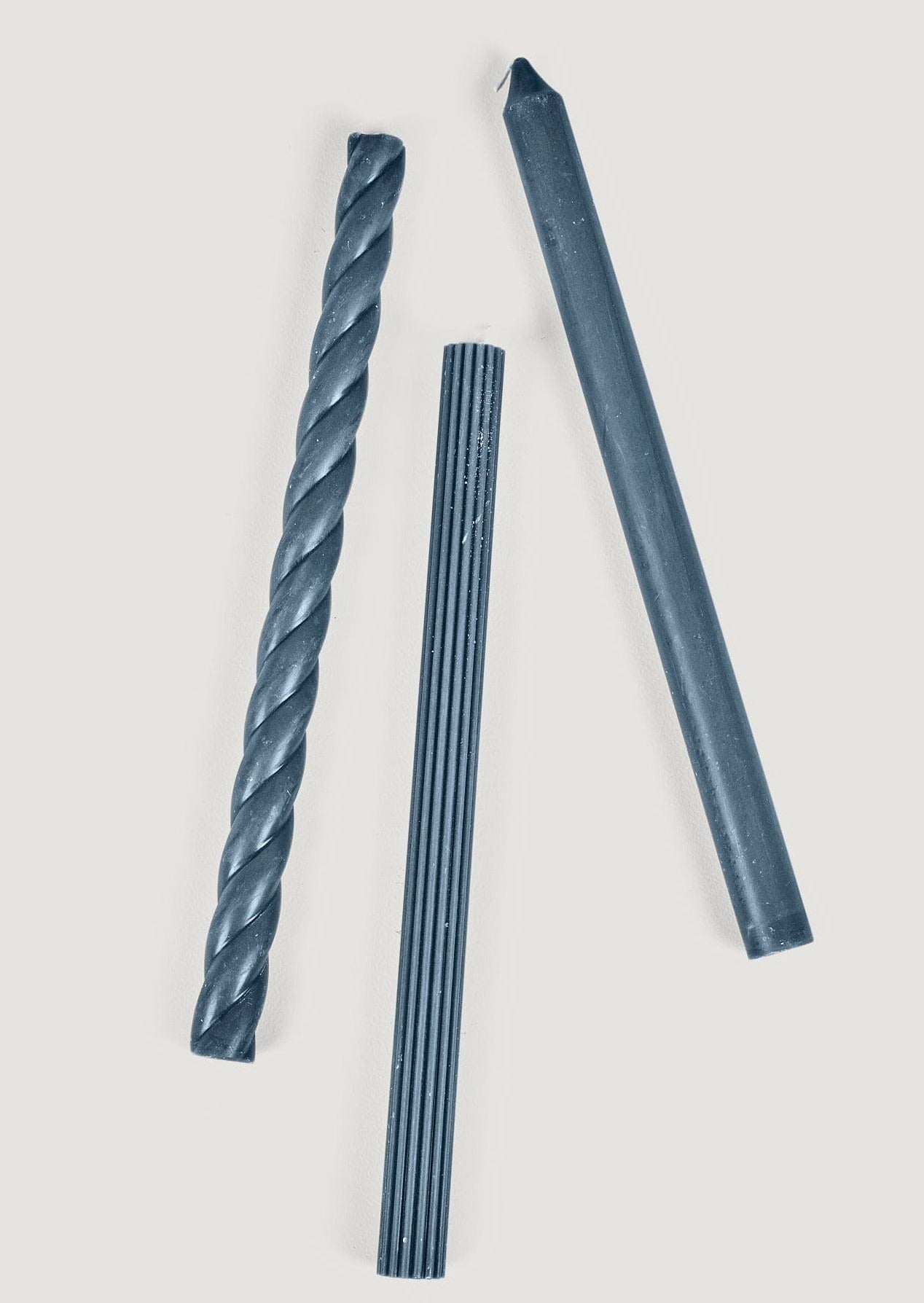 3 Pack Navy Blue Taper Candles - 11 Inch Long Dripless Dinner Candles for Romantic Dining, Wedding Centerpieces & Holiday Decorations