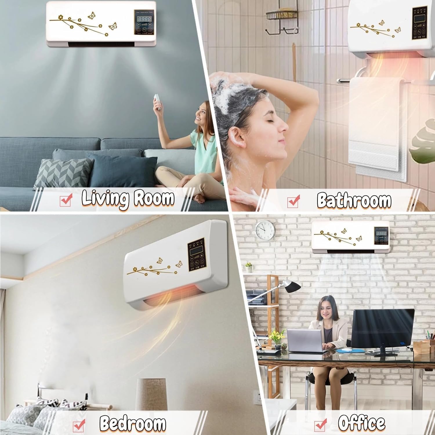 SplitMax Ultra Powerful 2-in-1 Portable Air Conditioner - Wall Mounted Mini Split AC Unit for Home & Office Cooling | Perfect for Bedrooms, Living Rooms, and Small Spaces
