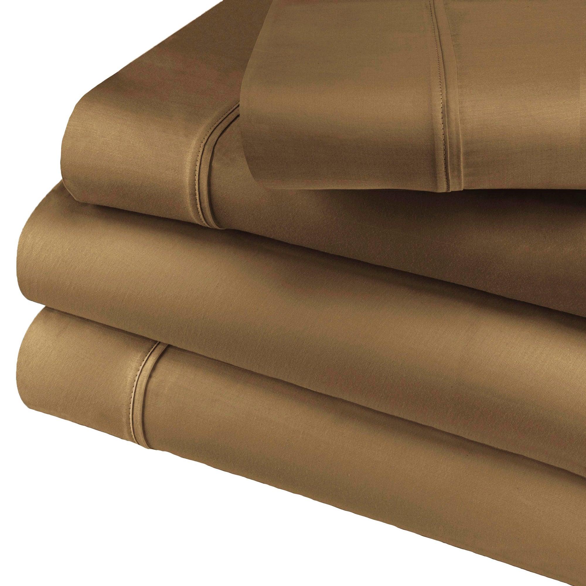 600 Thread Count Cotton Blend Solid Deep Pocket Sheet Set - Ultra Soft & Breathable Bed Sheets for Queen & King Size Beds - Perfect for Luxury Bedroom & Hotel Use