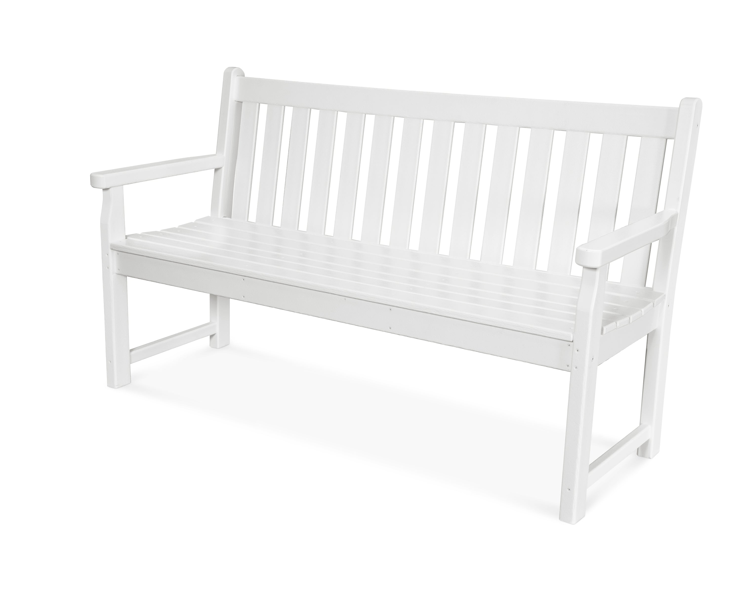 POLYWOOD Traditional 60-Inch Outdoor Garden Bench - Durable All-Weather Resin Furniture for Patio, Deck, or Backyard (Perfect for Relaxing & Entertaining)