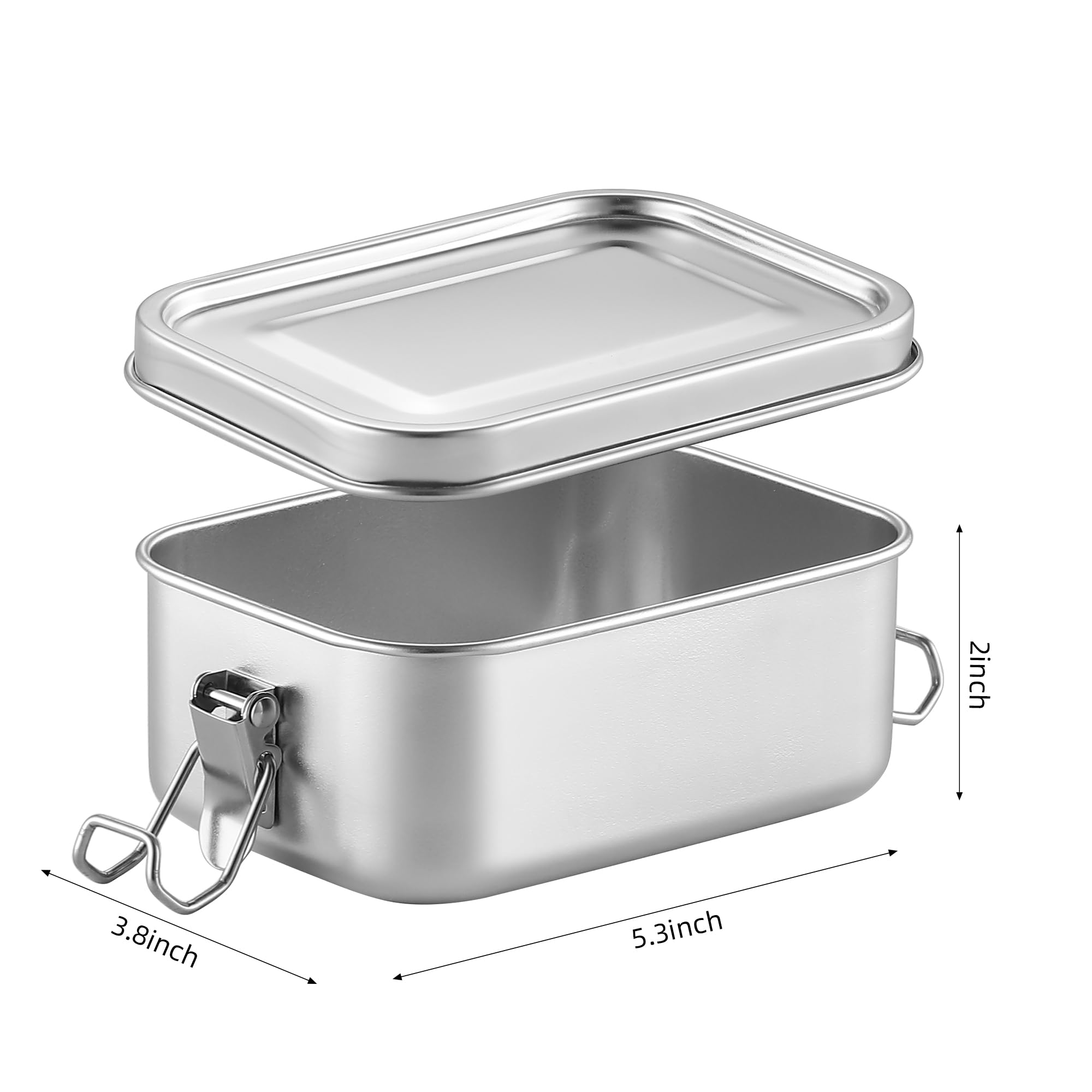 Premium Stainless Steel Food Storage Containers Set - 550ml BPA-Free Reusable Metal Lunch Boxes with Lids | Freezer, Microwave & Dishwasher Safe | Ideal for Meal Prep, Office Lunch, Picnics & Camping