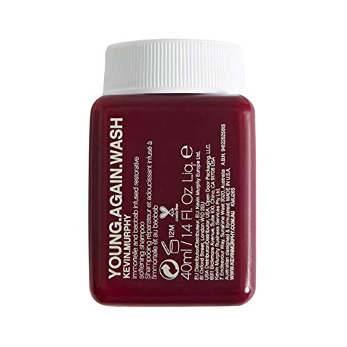 Kevin Murphy Young Again Wash Shampoo - 1.4 oz Travel Size for Damaged Hair Repair | Sulfate-Free Volumizing Shampoo for Fine Hair | Perfect for Vacation, Gym & On-the-Go Hair Care