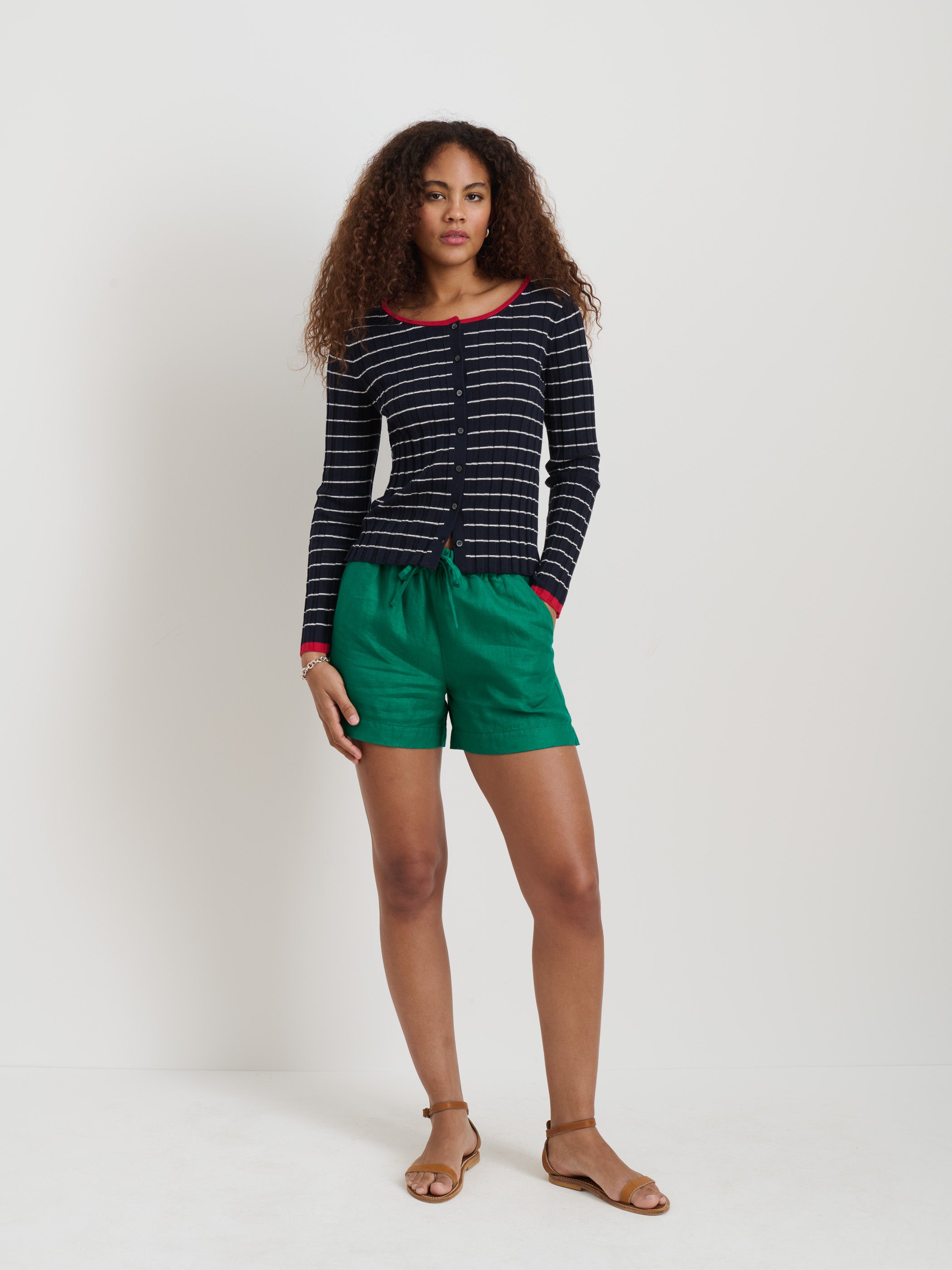 Riley Pull-On Linen Shorts for Women - Comfortable & Stylish Casual Summer Shorts for Beach, Travel & Everyday Wear