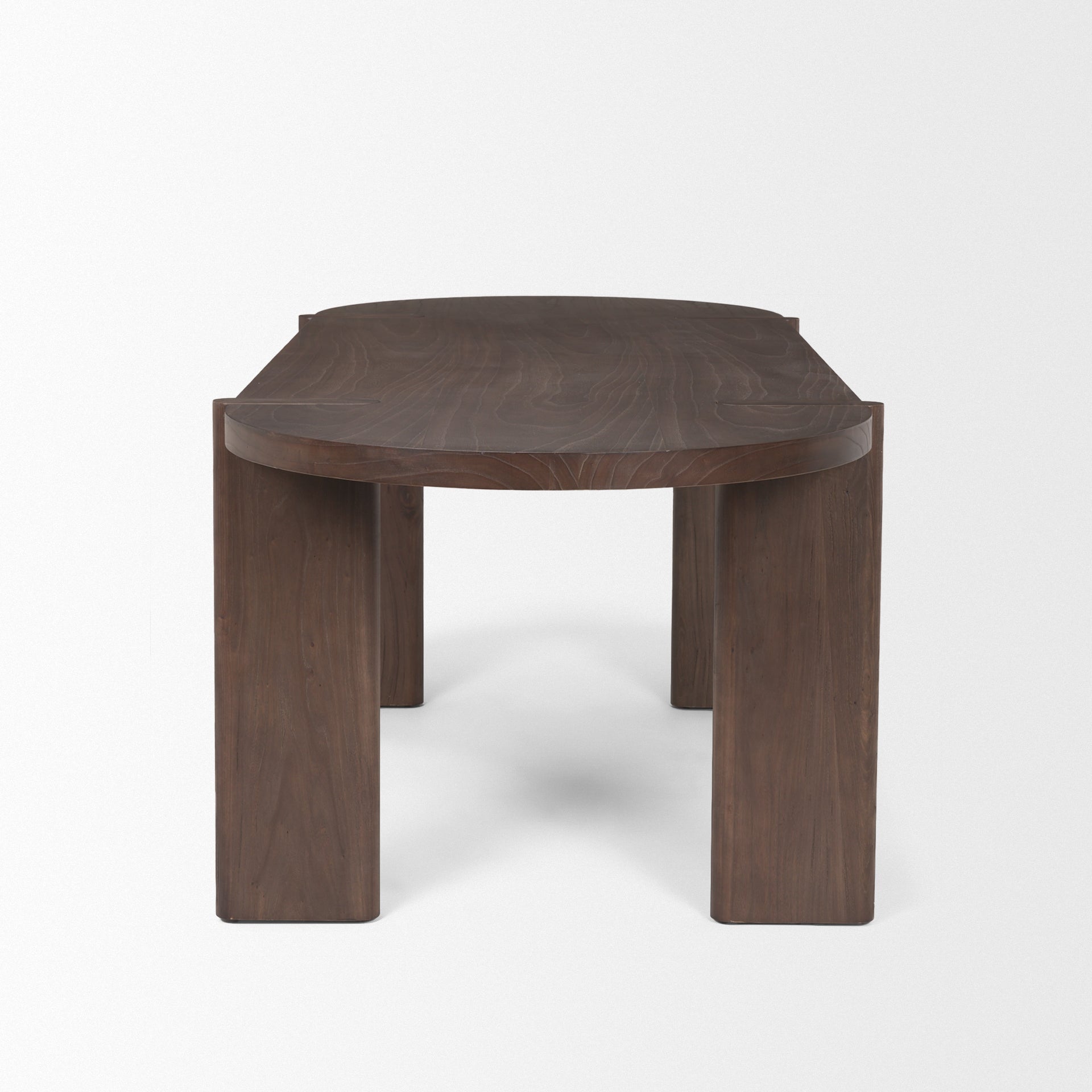 Althea Dark Brown Wood Dining Table - 6 Seater Rustic Farmhouse Style for Kitchen & Dining Room - Perfect for Family Gatherings & Dinner Parties