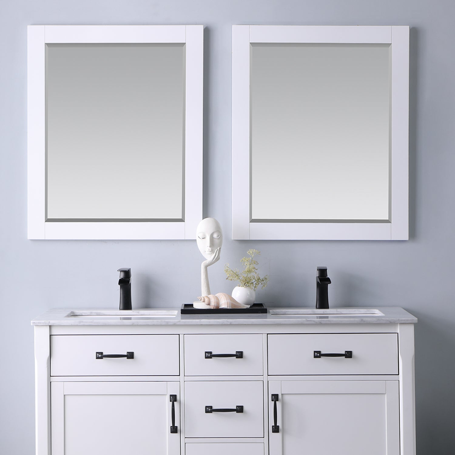Maribella 28 Inch Rectangular Bathroom Mirror with Wood Frame - Elegant Wall Mirror for Vanity, Makeup, and Home Decor