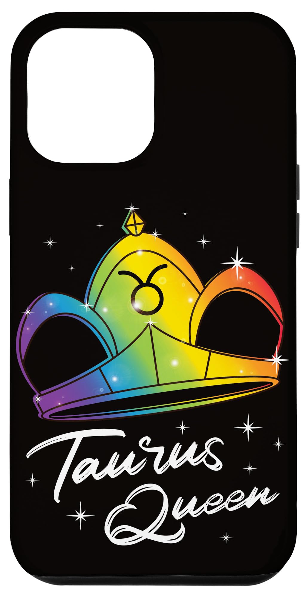 iPhone 12 Pro Max LGBTQ Taurus Zodiac Case with Rainbow Flag & Pride Crown - Perfect for Pride Month, Gay Rights Events & Zodiac Enthusiasts