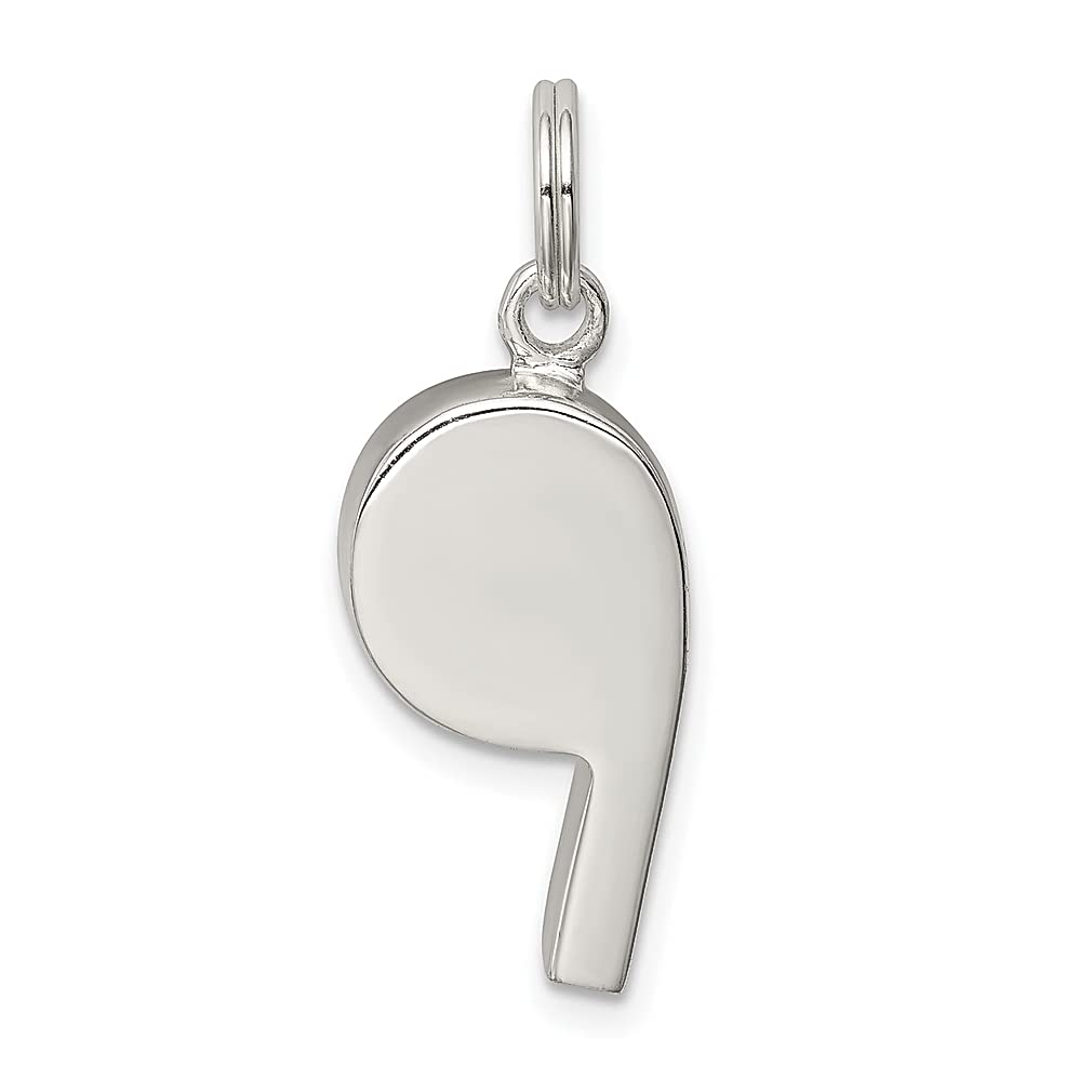 925 Sterling Silver Whistle Charm Necklace - Elegant Sports Jewelry for Women | Perfect Gift for Her | Ideal for Workouts, Running & Everyday Wear