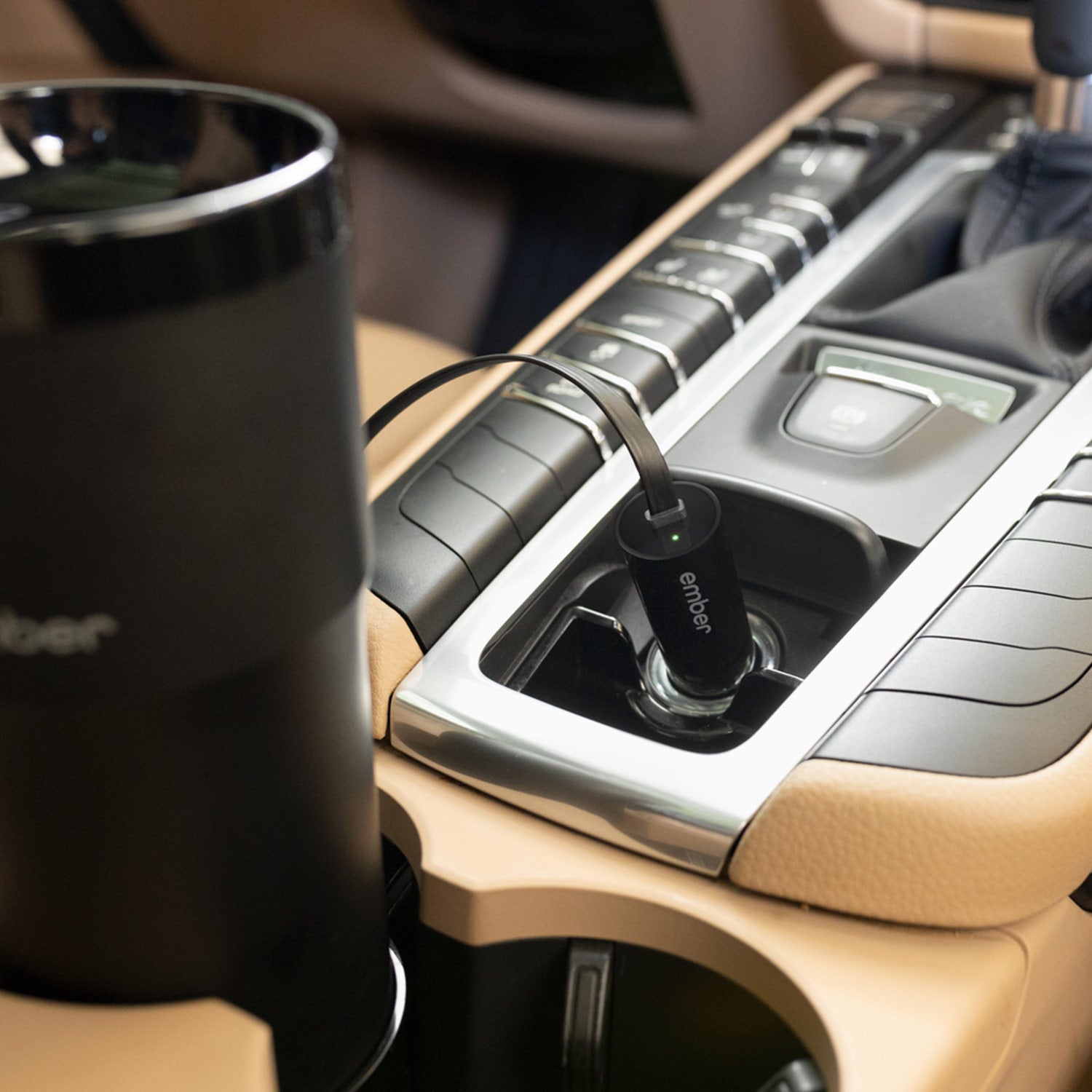 Ember Travel Mug Car Charger - Smart Temperature Control Coffee Cup for Commuters & Travel - USB Rechargeable Mug for Hot & Cold Drinks - Perfect for Road Trips, Office & Daily Use