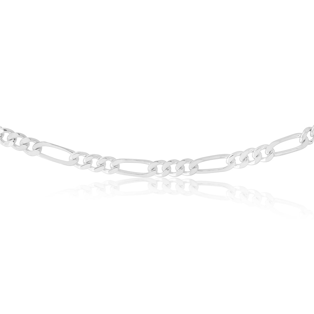 50cm Sterling Silver 200 Gauge Figaro 1:3 Chain Necklace for Men & Women - Perfect for Layering, Gift Giving, and Everyday Wear