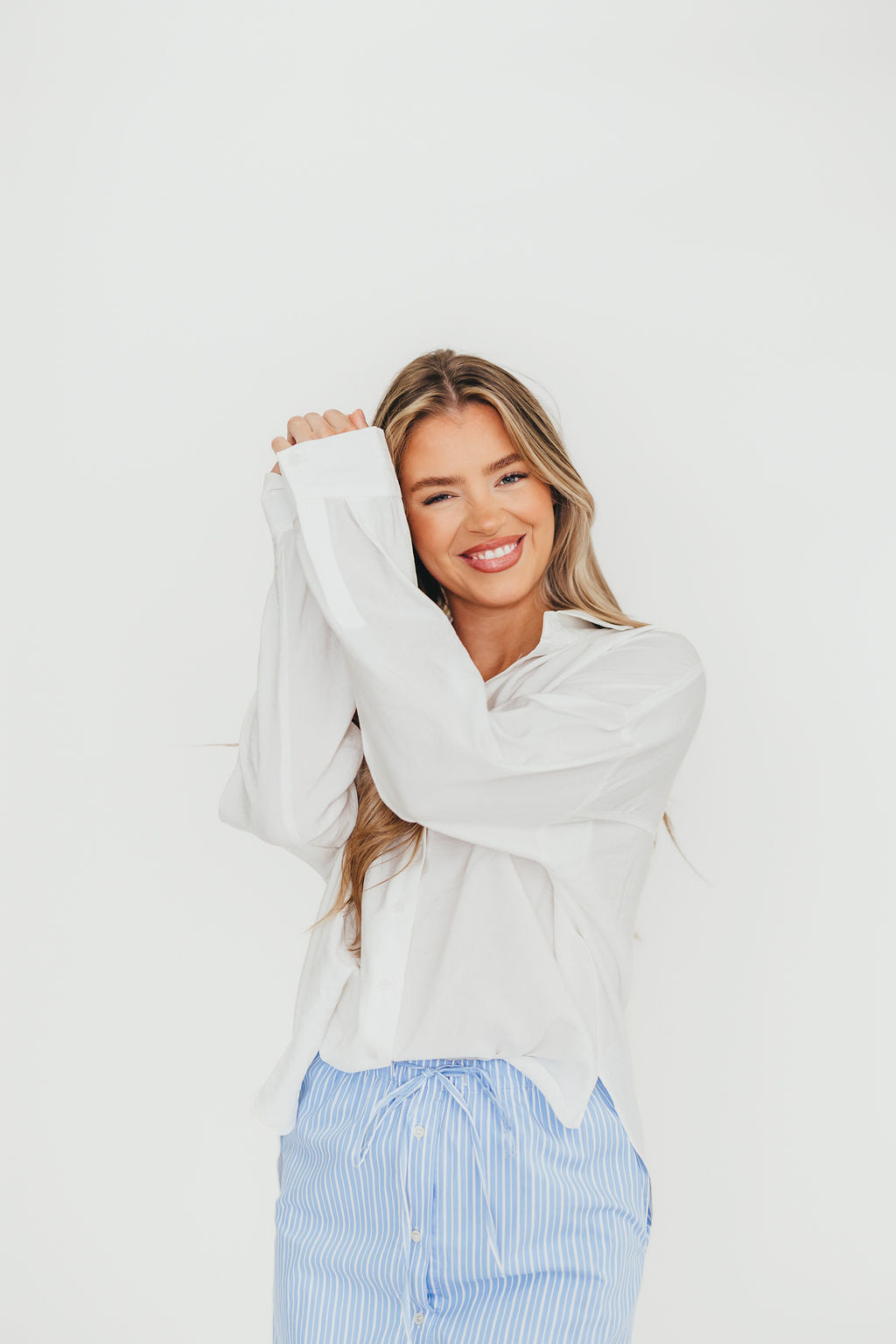 Lakin Soft Oversized Shirts for Women - Off White | Comfortable Loose Fit Casual Tops | Perfect for Everyday Wear, Layering & Relaxing