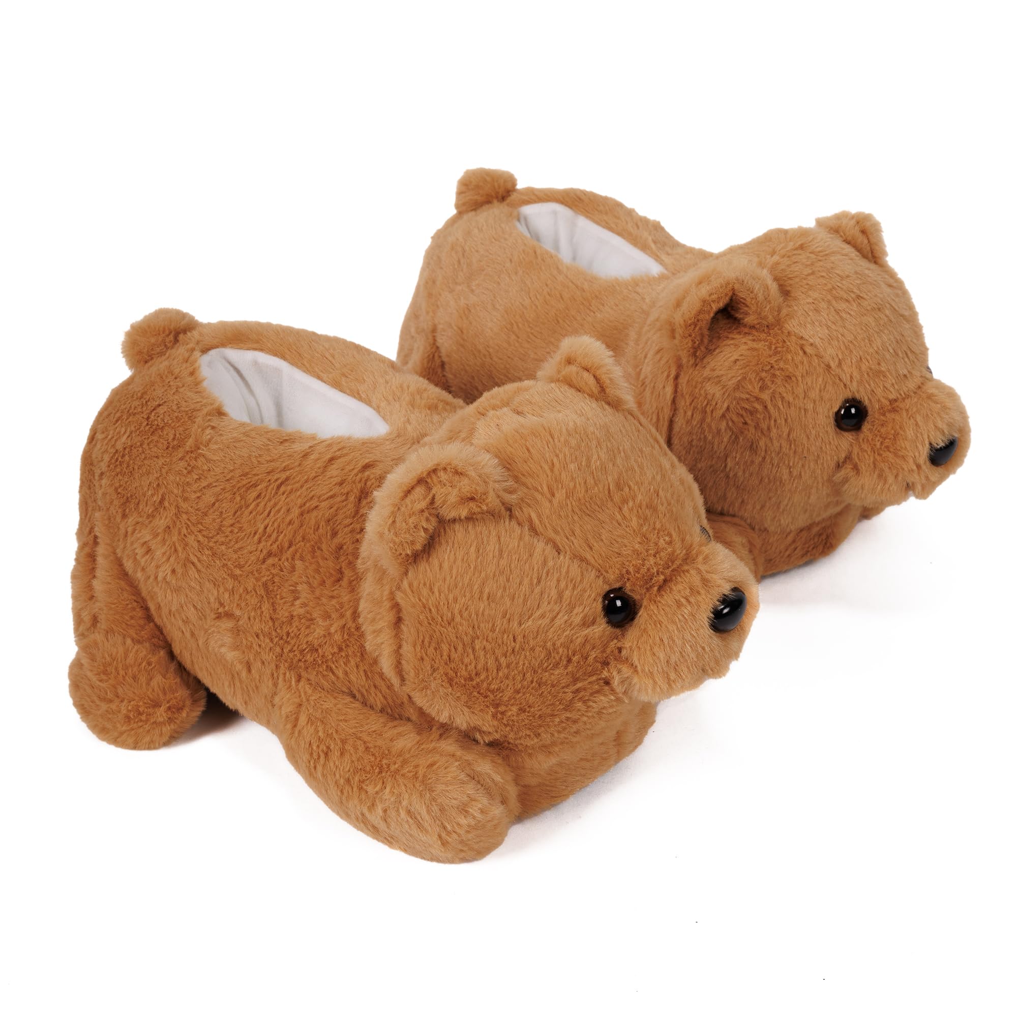 Warm Fuzzy Teddy Bear Slippers for Women & Men - Cozy Plush Animal House Shoes with Non-Slip Sole | Perfect Winter Indoor Slides for Home, Lounge & Gift Giving
