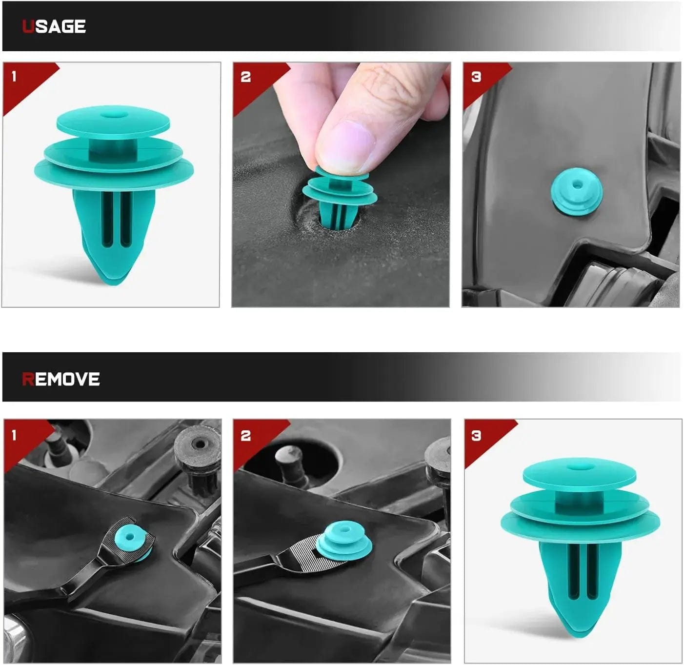 40 Pcs 9mm Hole Trim Door Panel Retainer Clips - Compatible with Toyota Corolla Camry Sequoia Tundra Tacoma - Replaces 90467-10188 & 90467-A0005 - Perfect for Car Interior Repair and Maintenance
