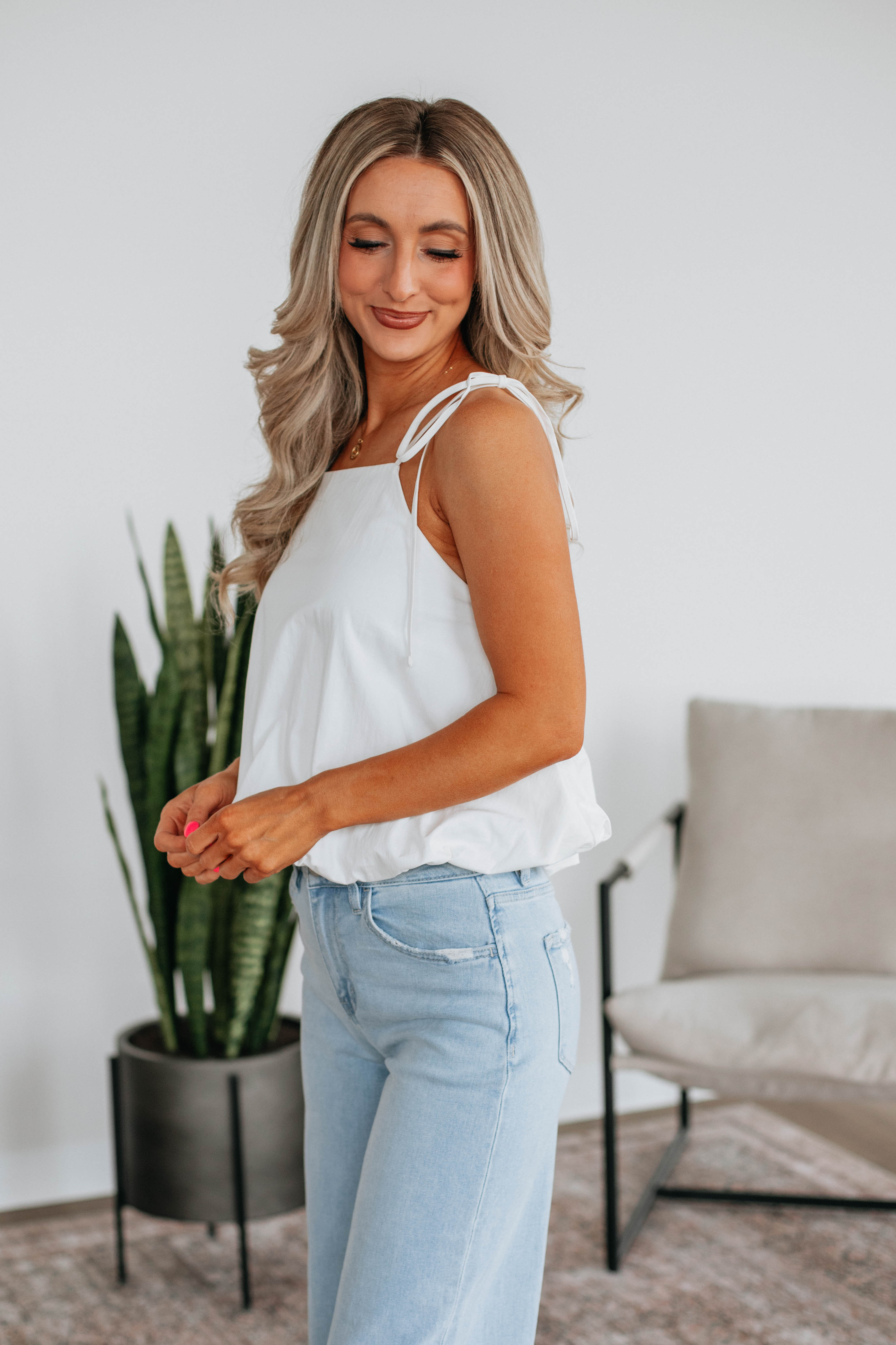 Audrianna Ivory Tank Top for Women - Soft & Breathable Summer Casual Shirt - Perfect for Beach, Yoga, and Everyday Wear